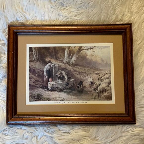 Myles Birket Foster “At The Well” R.W.S (1825-1899) Framed & Matted Print - Picture 12 of 16